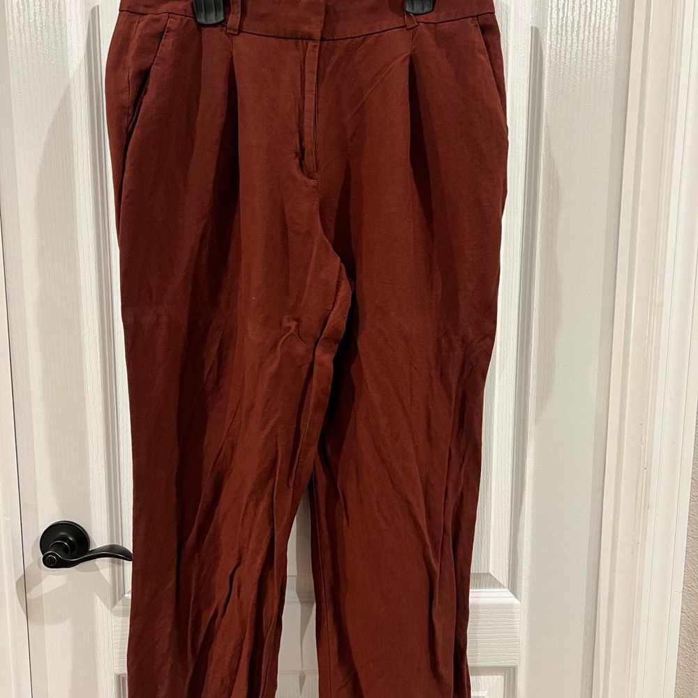 LOFT Women's Deep Red Trousers